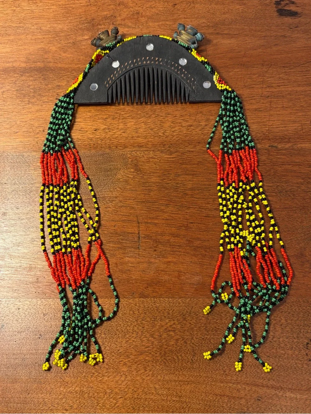 Authentic Handmade Philippine Classic Mindanao T’boli Tribe Beaded Comb Head